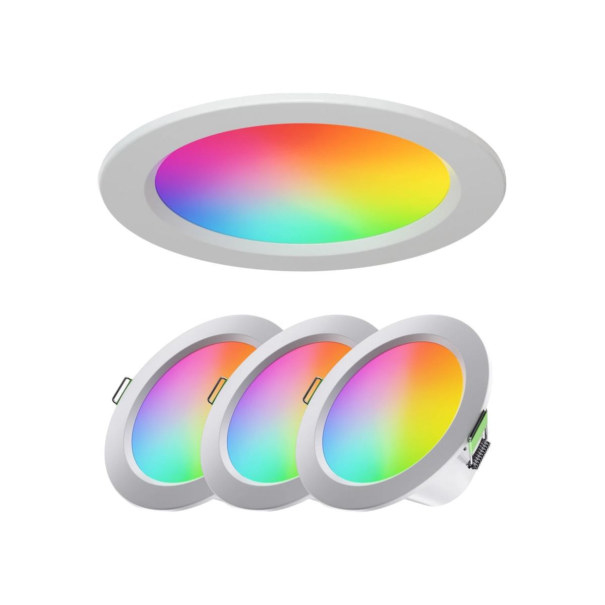 Nanoleaf Essentials | Colour Smart LED Downlights (Matter Compatible) | 4 Pack